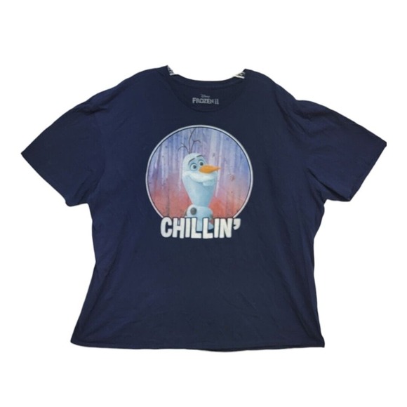 Disney Tops - Disney Womens Frozen II Olaf The Snowman Chillin Graphic T-Shirt Size 3X Plus